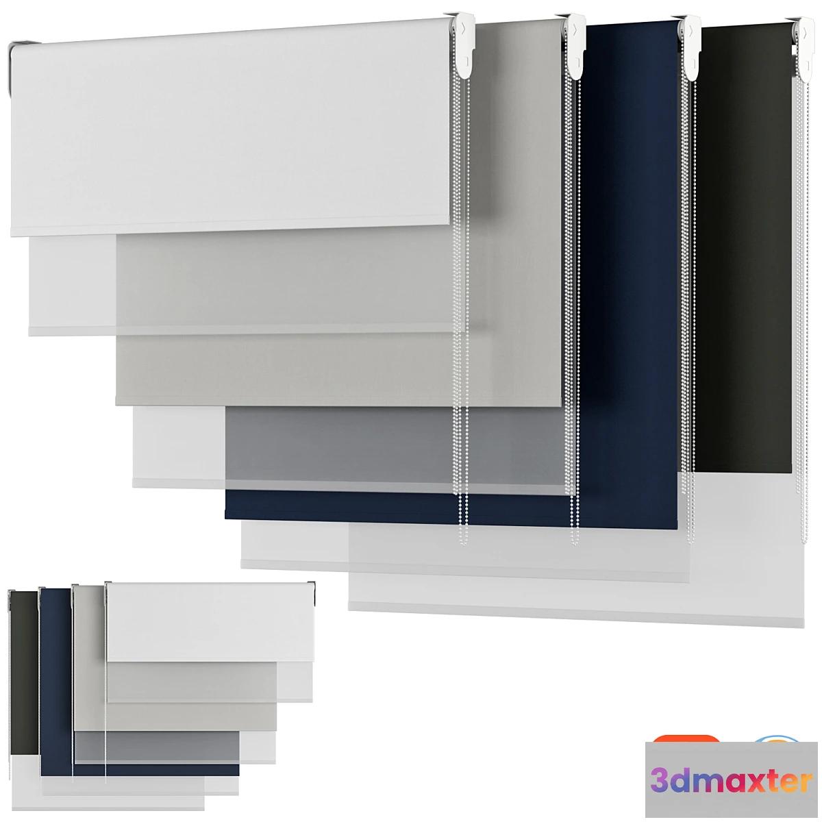 702822 - Roller Blind 96  DOUBLE ROLLER BLIND  Dual Roller Shades