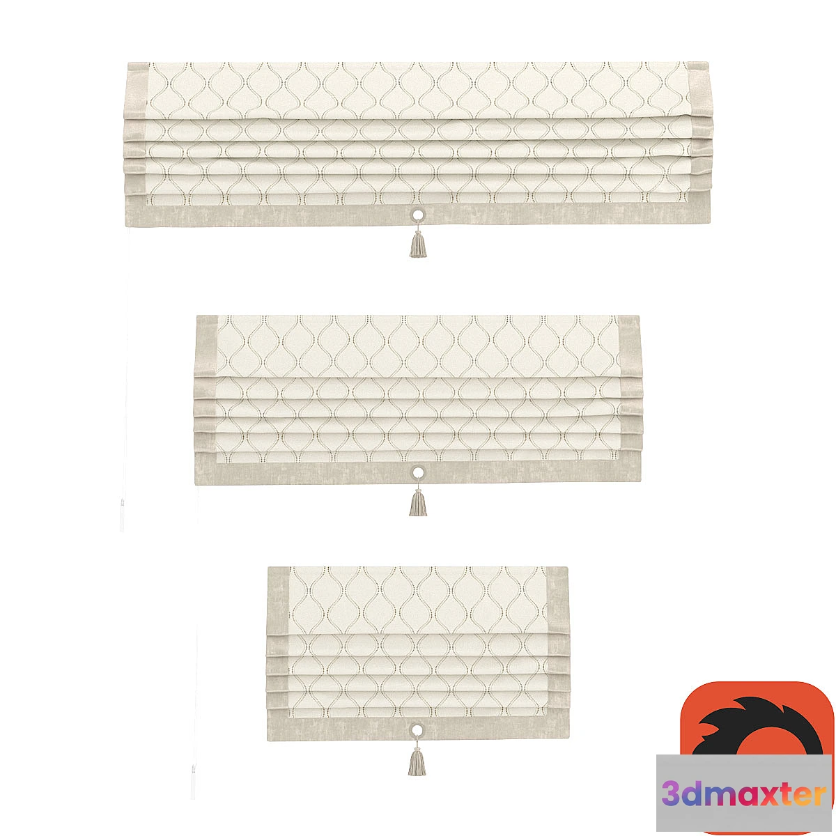 718610 - TITOS Roman blinds kit (pacific beige velvet) - No.2