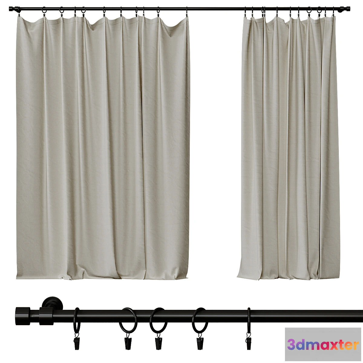 768383 - Curtains on clothespins - No.3