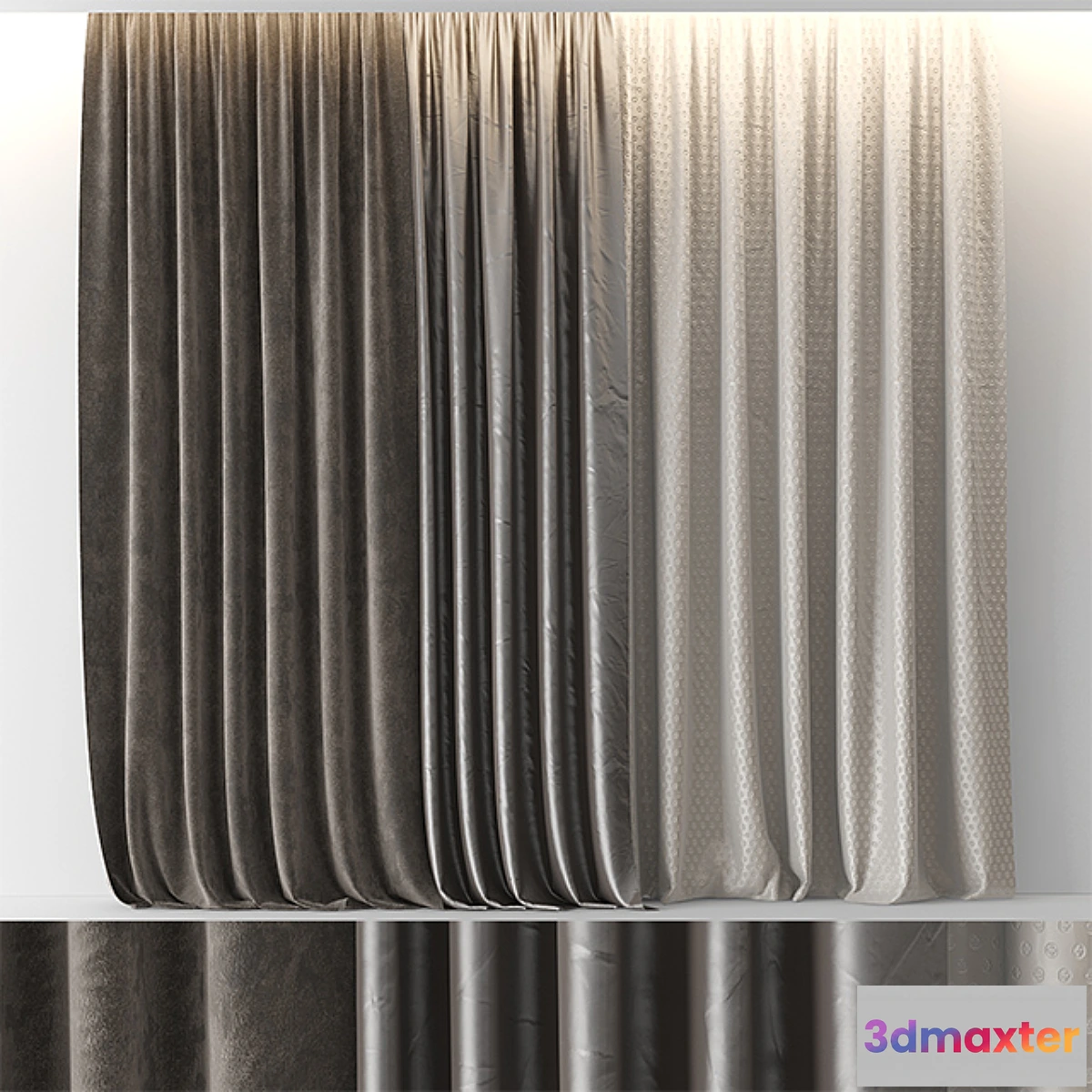 804590 - BROWN VELOUR CURTAINS - No.2