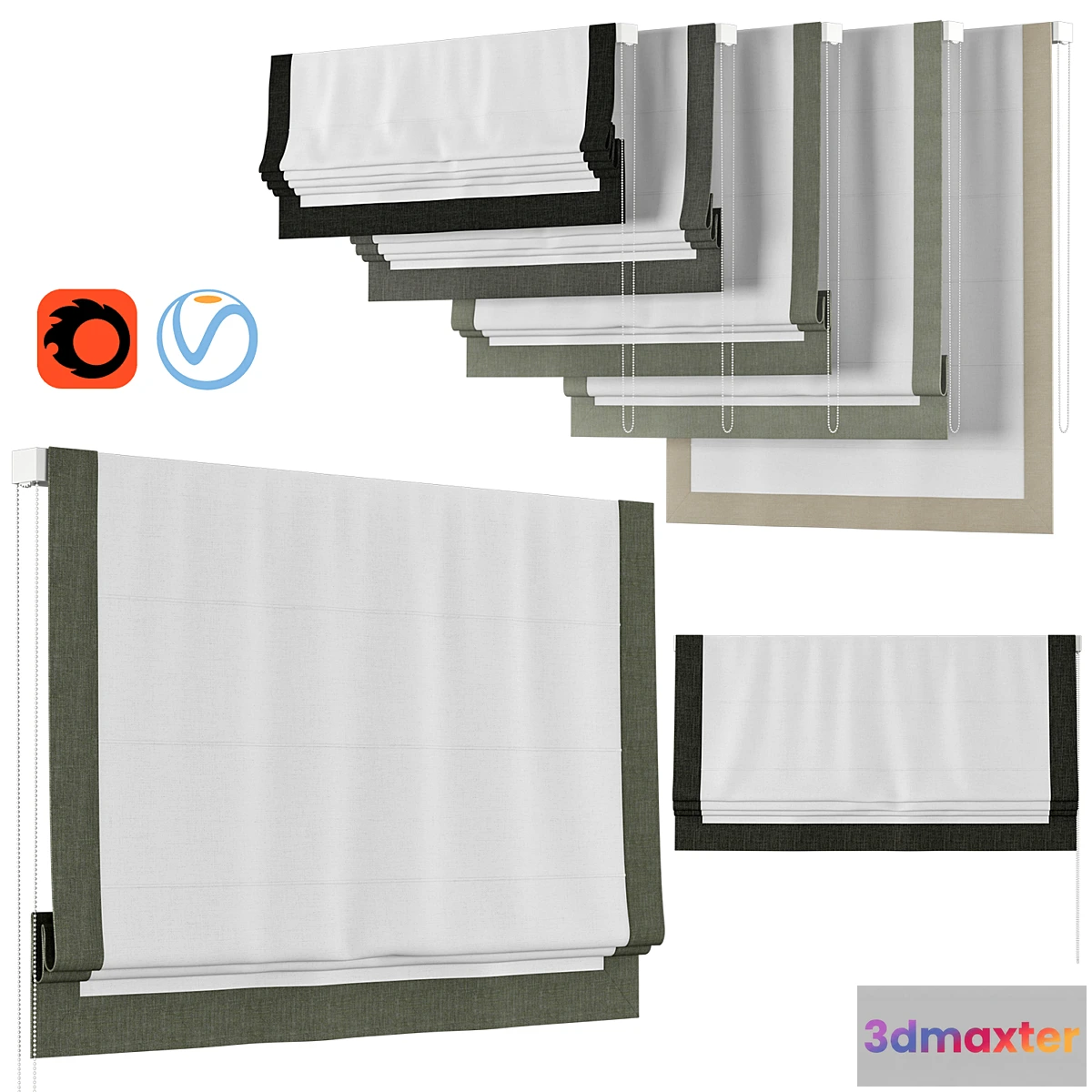 825284 - Roman Curtains 47  Loganova  Border Chevalle Design Flat Linen - No.3