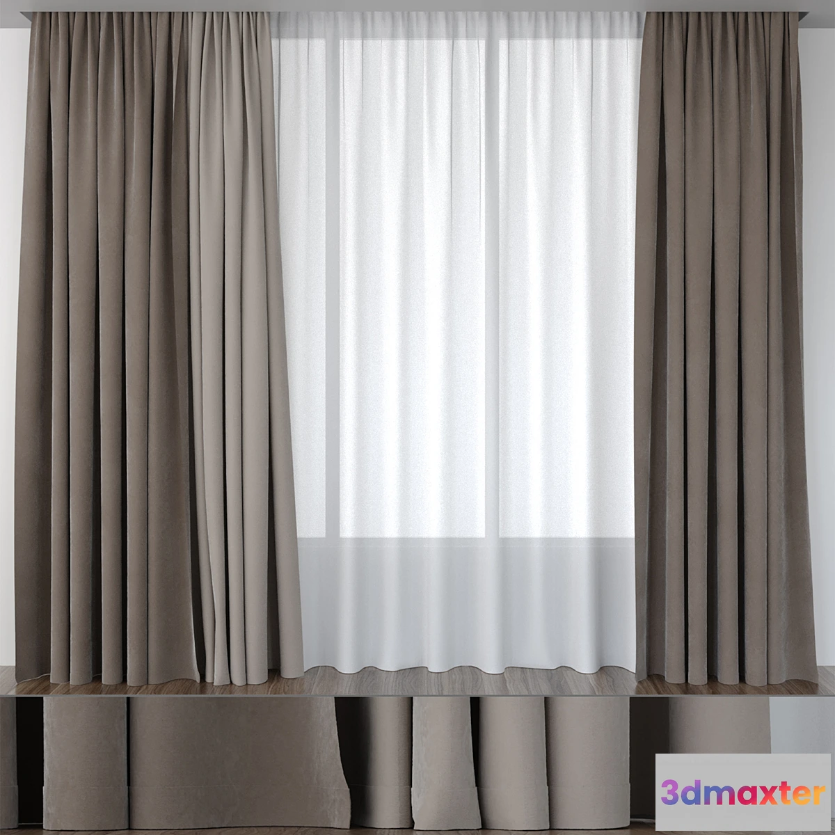 825300 - Curtains beige-brown - No.3