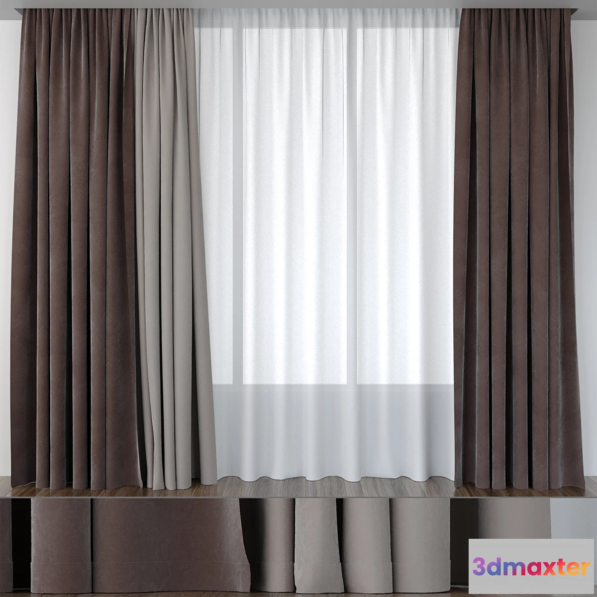 825524 - Brown velvet curtains - No.3