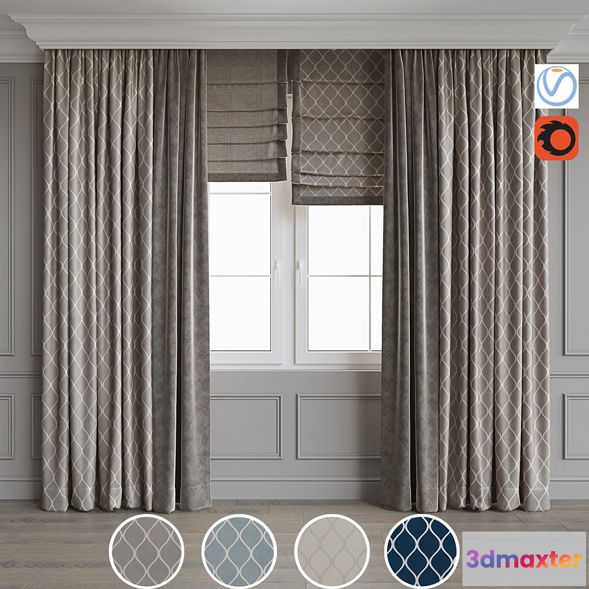 850215 - Modern style curtains 9 - No.3