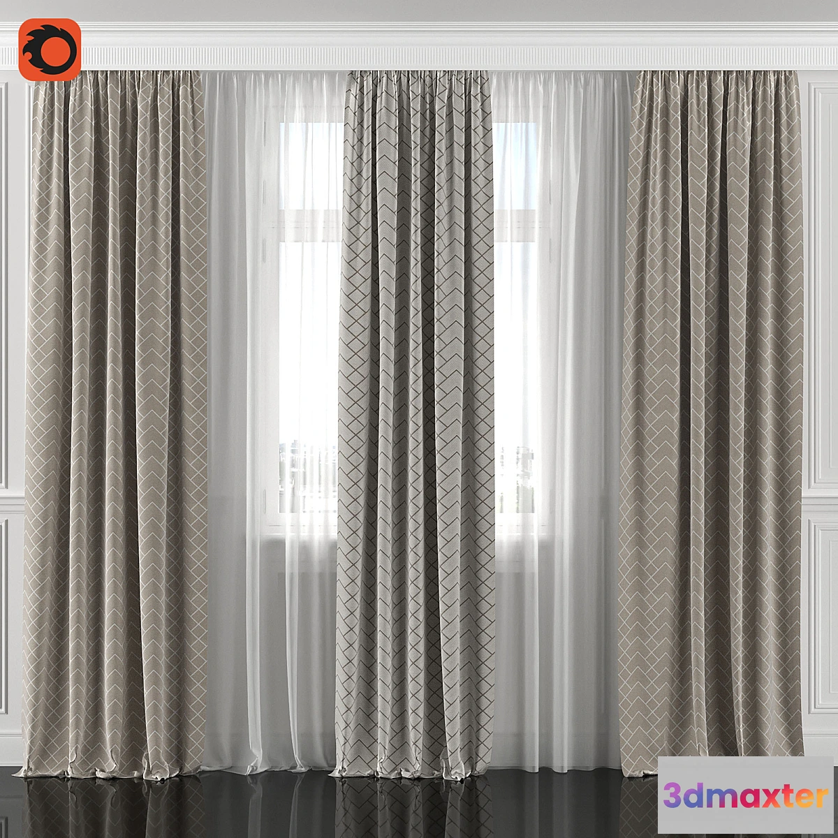 855965 - Curtains with window 162C - No.3