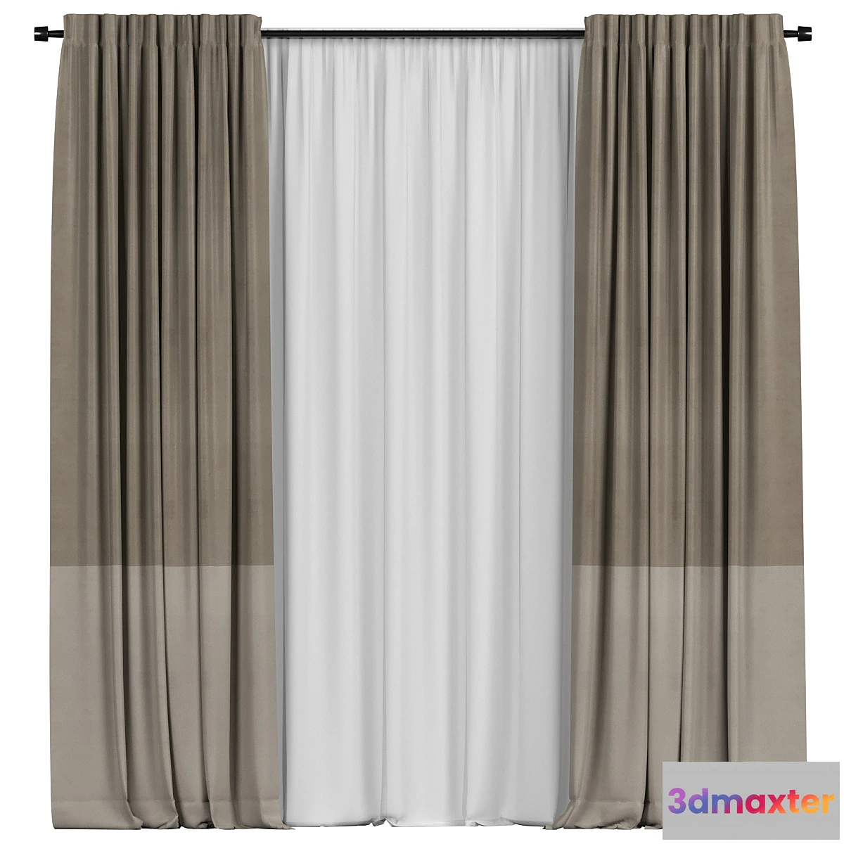 872833 - Curtains with tulle in two colors - No.4