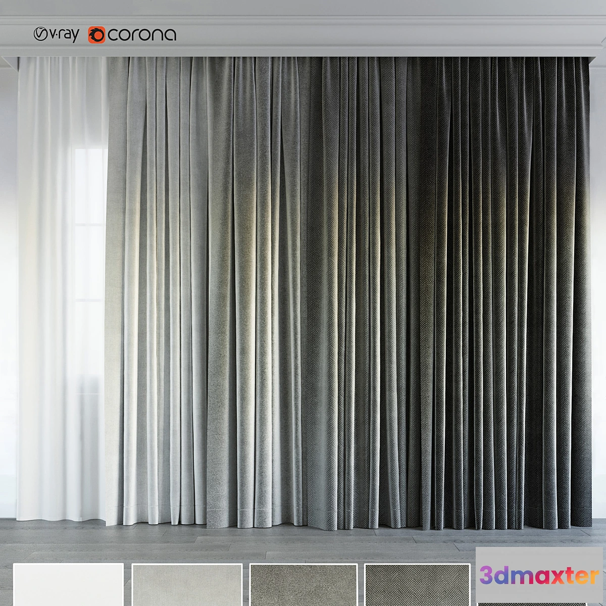 873059 - gray gradient curtain. - No.4