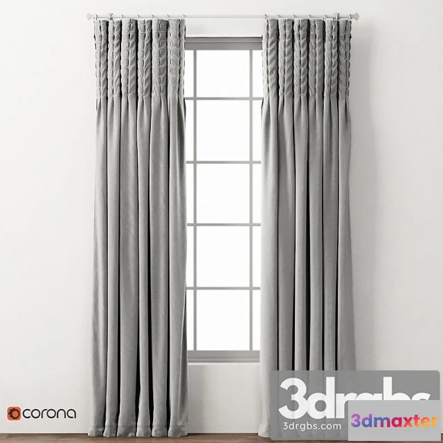 919802 - box-tufted velvet drapery panel 1