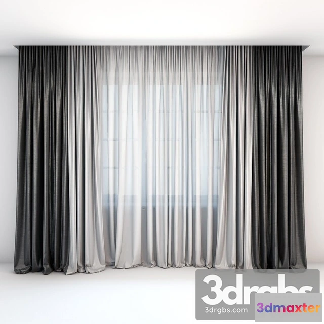920426 - Curtain Simple Black White