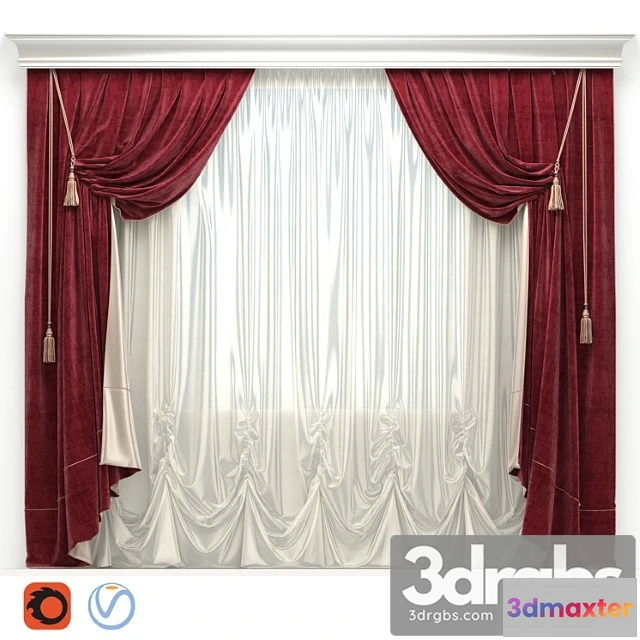 920432 - Curtain Velvet With Tassels 01