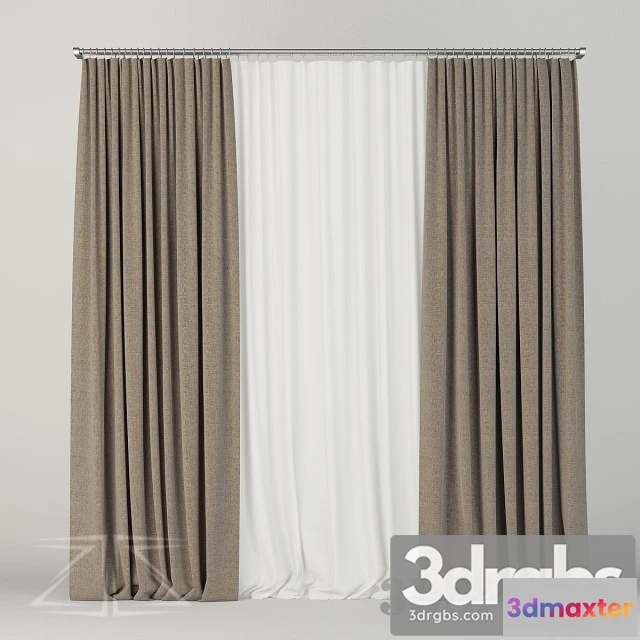 920436 - Curtain With Tulle Cornice