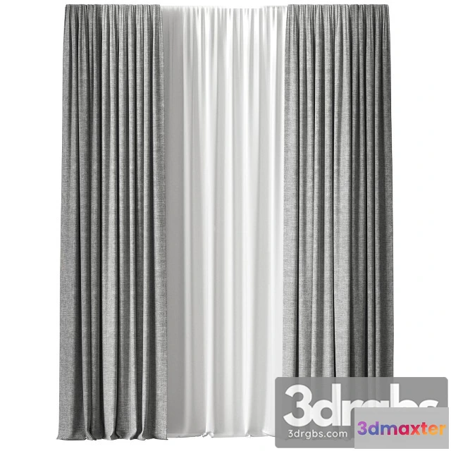 920938 - Fabric Gray Curtain 2