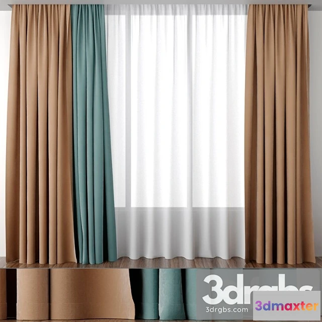 921102 - Ocher And Mint Blinds
