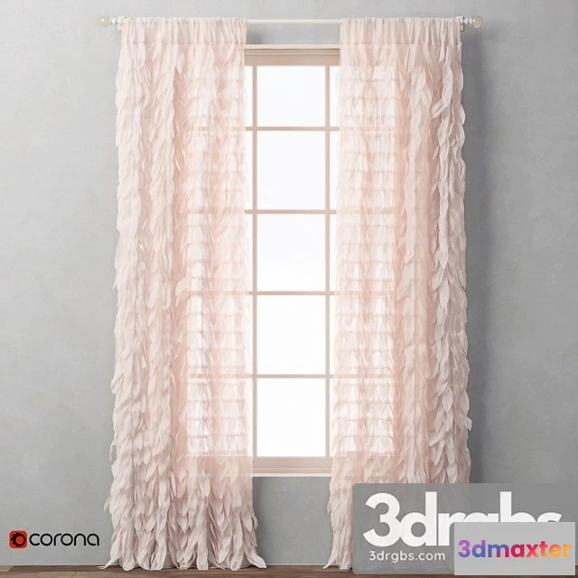 921124 - Rh Cascading Tulle Drapery Panel 1 1