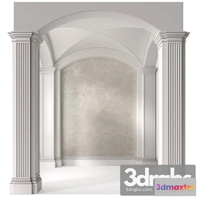 1018638 - Arched vaulted gallery decorative plaster