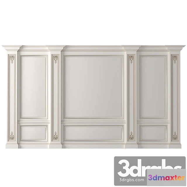 1018678 - Classic wall paneling white color