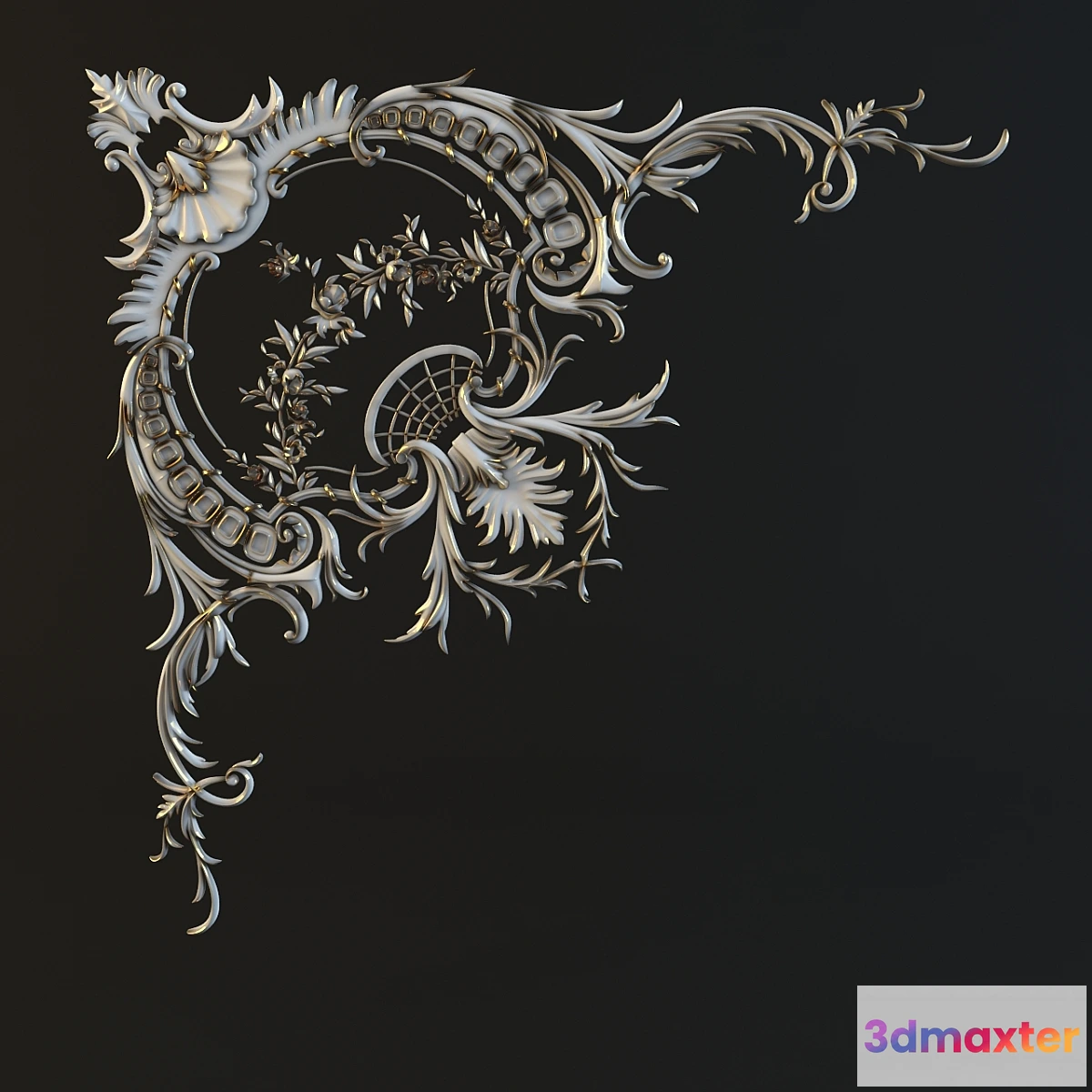 1267508 - corner with gilding 3D Max