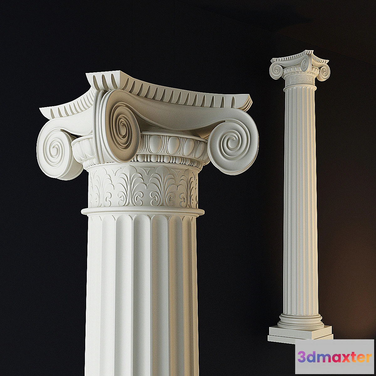 1268130 - The Ionic column capital 3D Max