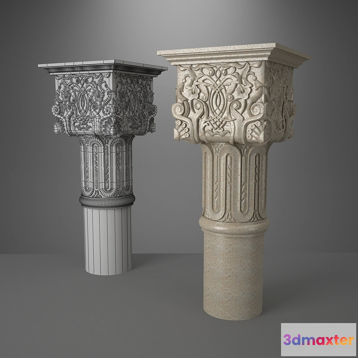 1273418 - small caps in the Moorish style 3D Max