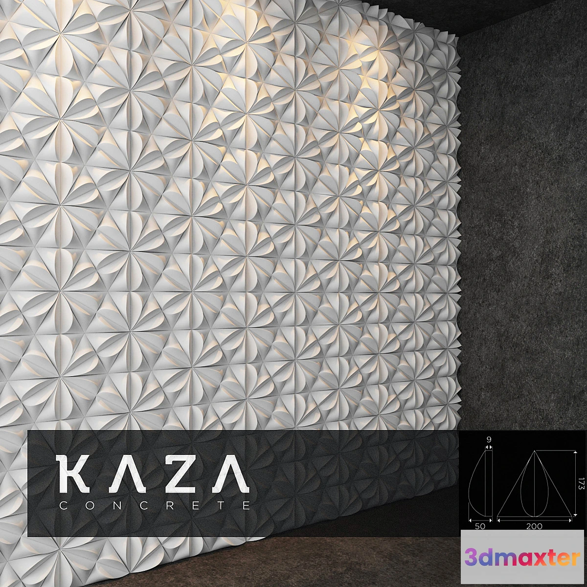 1273714 - 3d panel Kaza Concrete SEED 3D Max