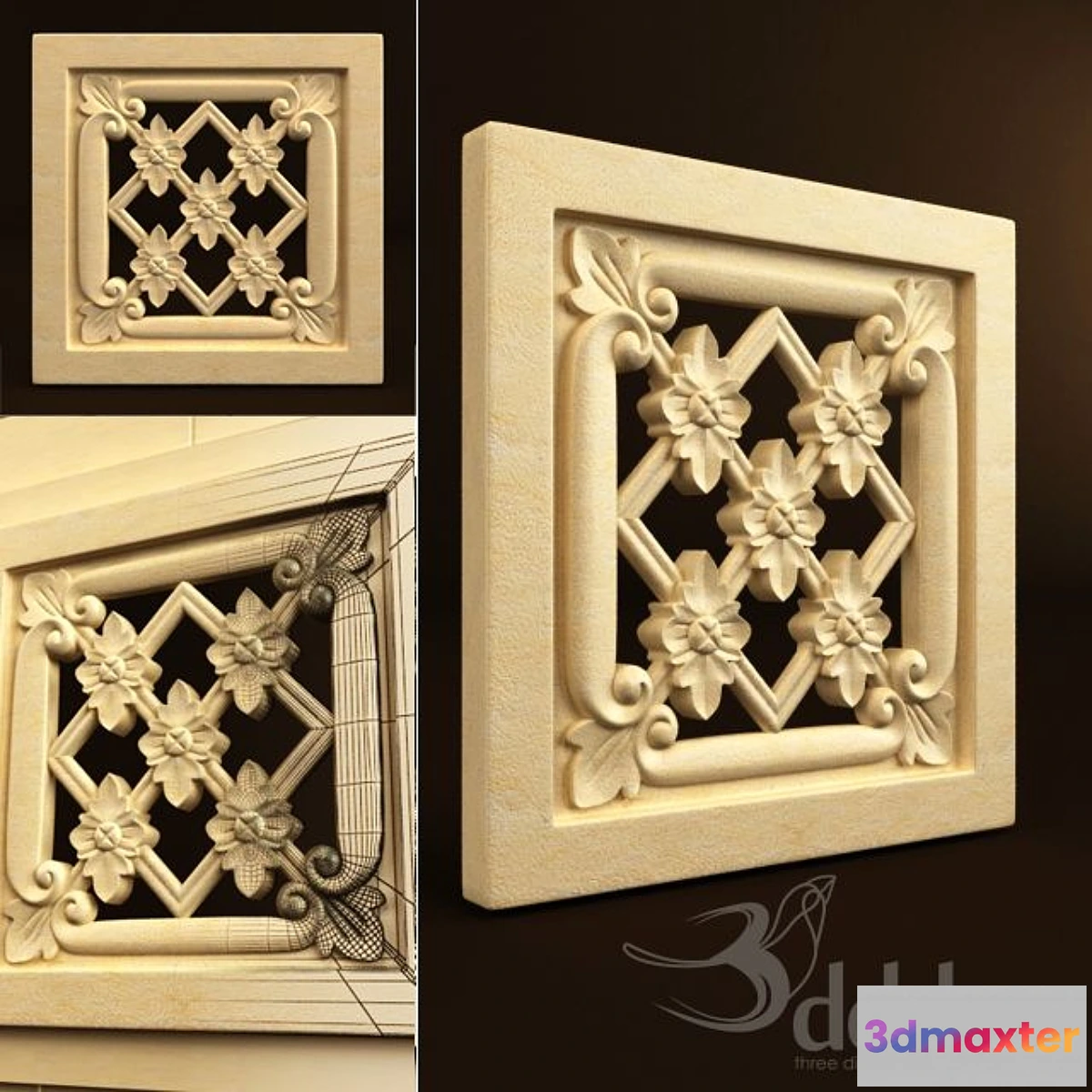 1274172 - Palimanan Carving Ornament 04 3D Max