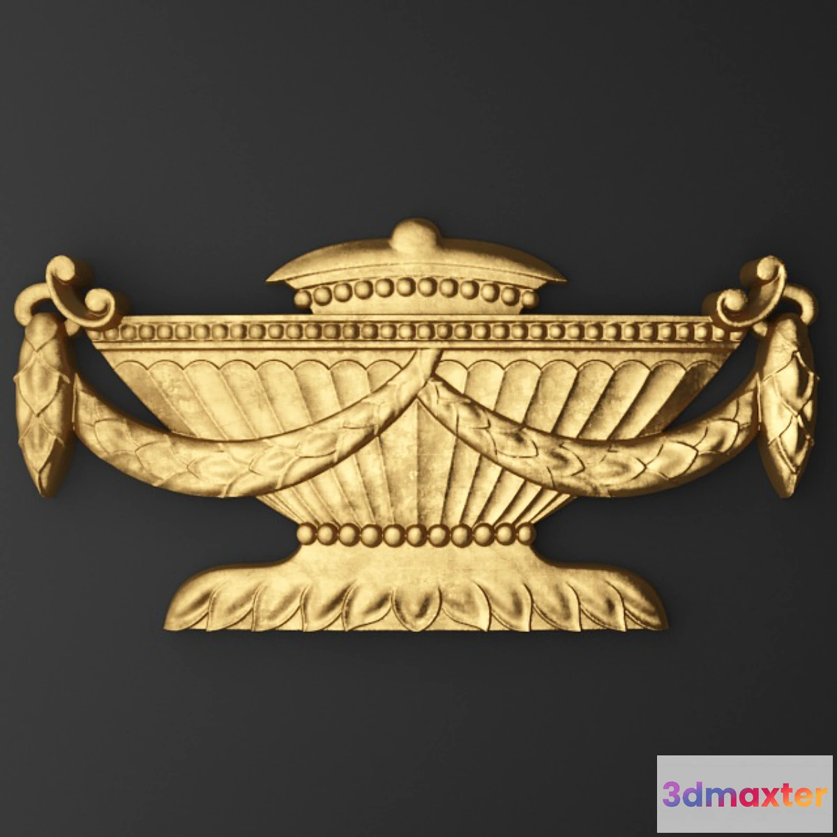 1277576 - Stucco. Bowl vase. 3D Max