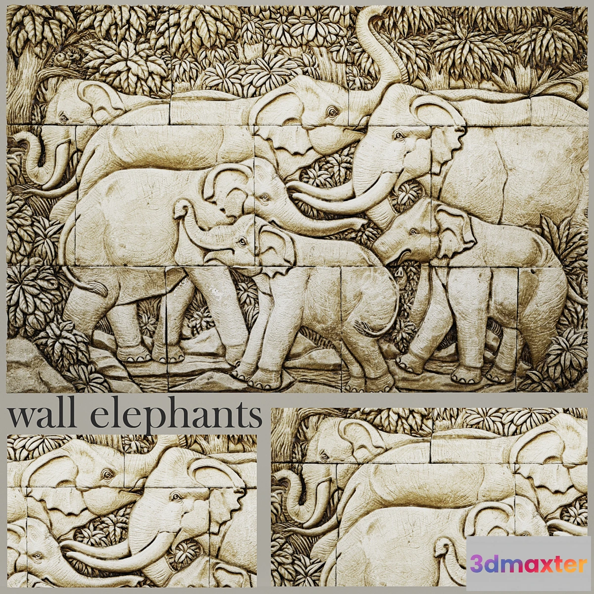 1280770 - Elephants. 3D Max