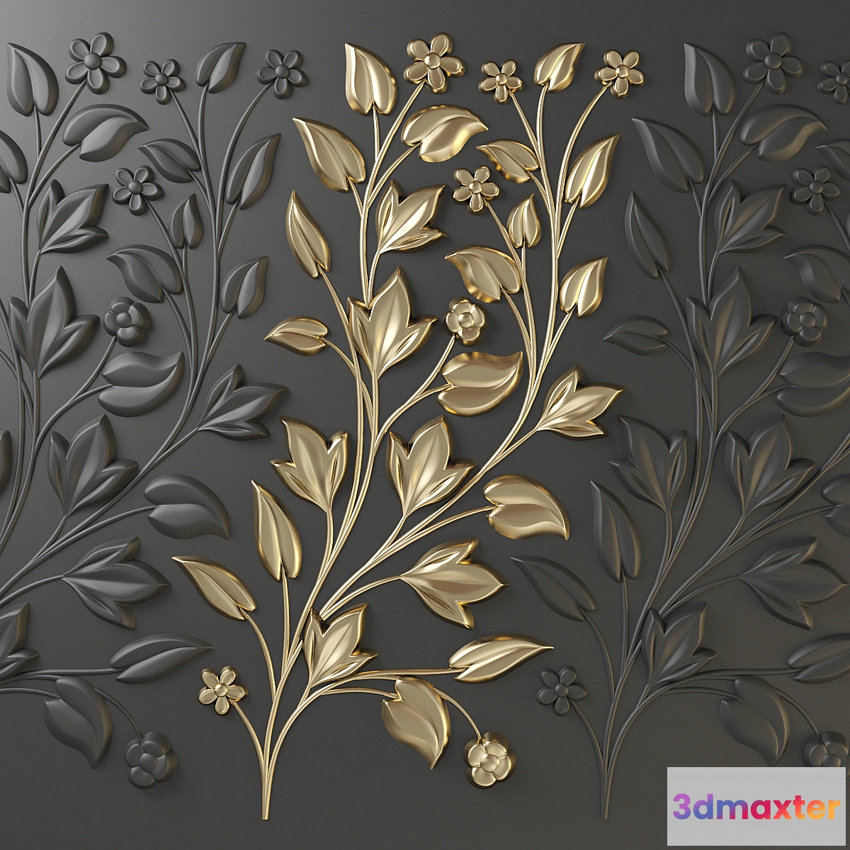 1283928 - Wall decor 002. Flower - No.2 3D Max