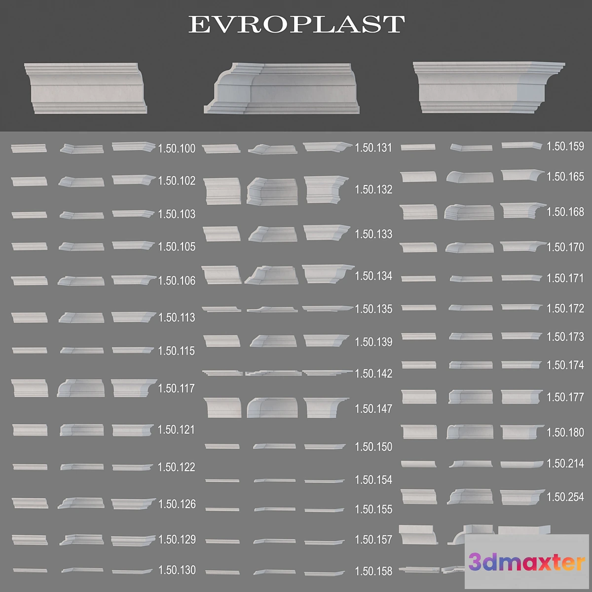 1285130 - Cornices Evroplast 3D Max