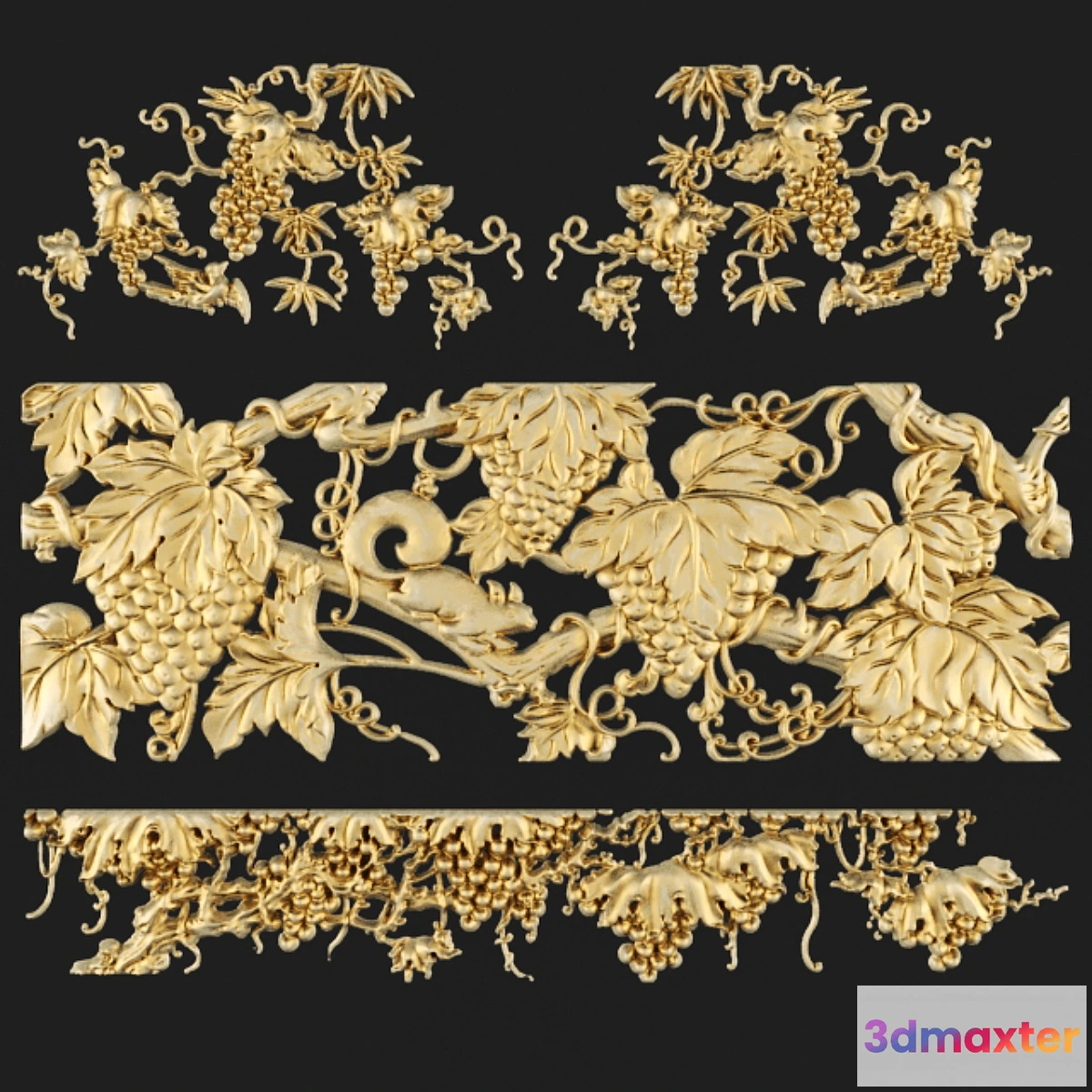 1290931 - Stucco grapes. 3D Max