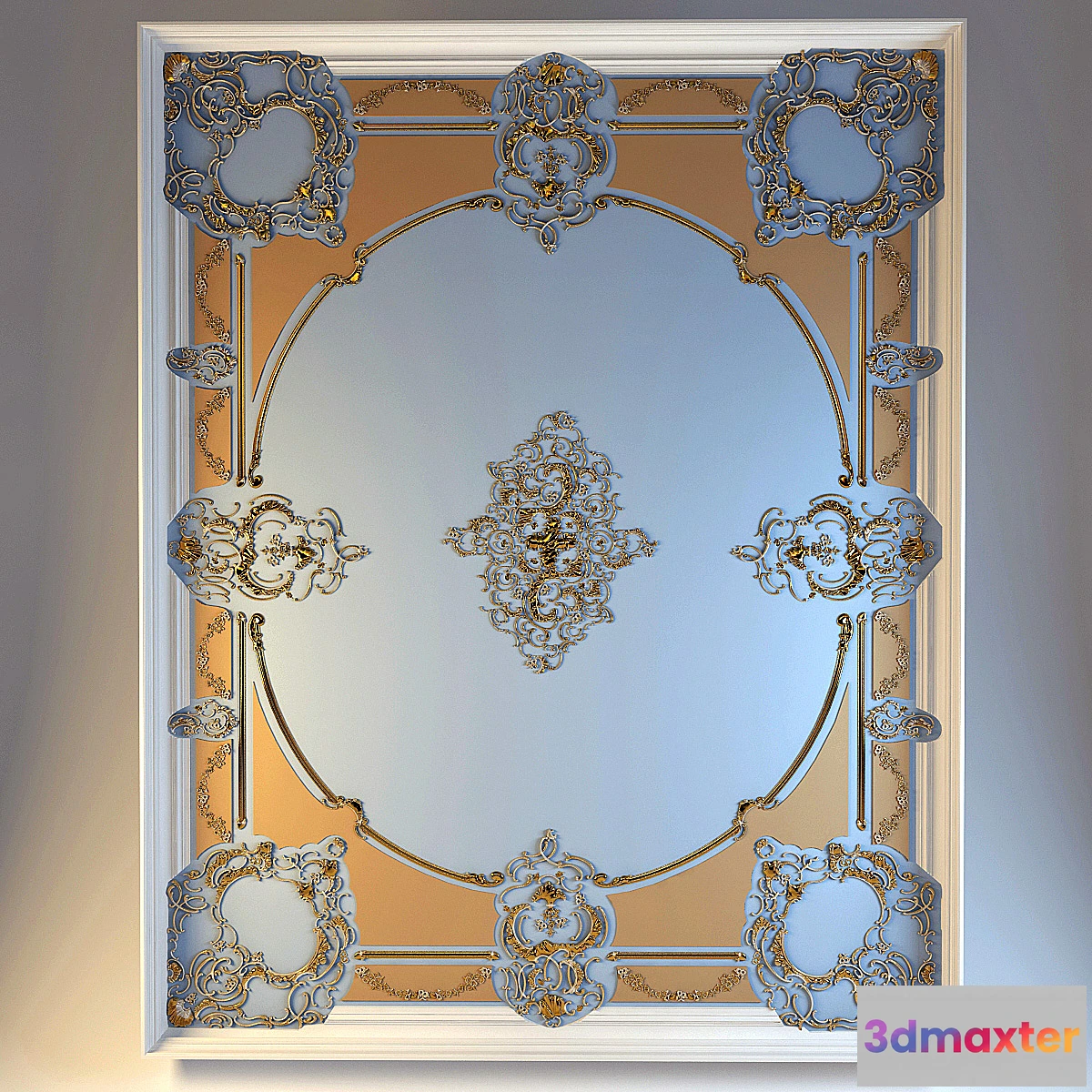 1292339 - Ceiling elements with the stucco decoration 3D Max