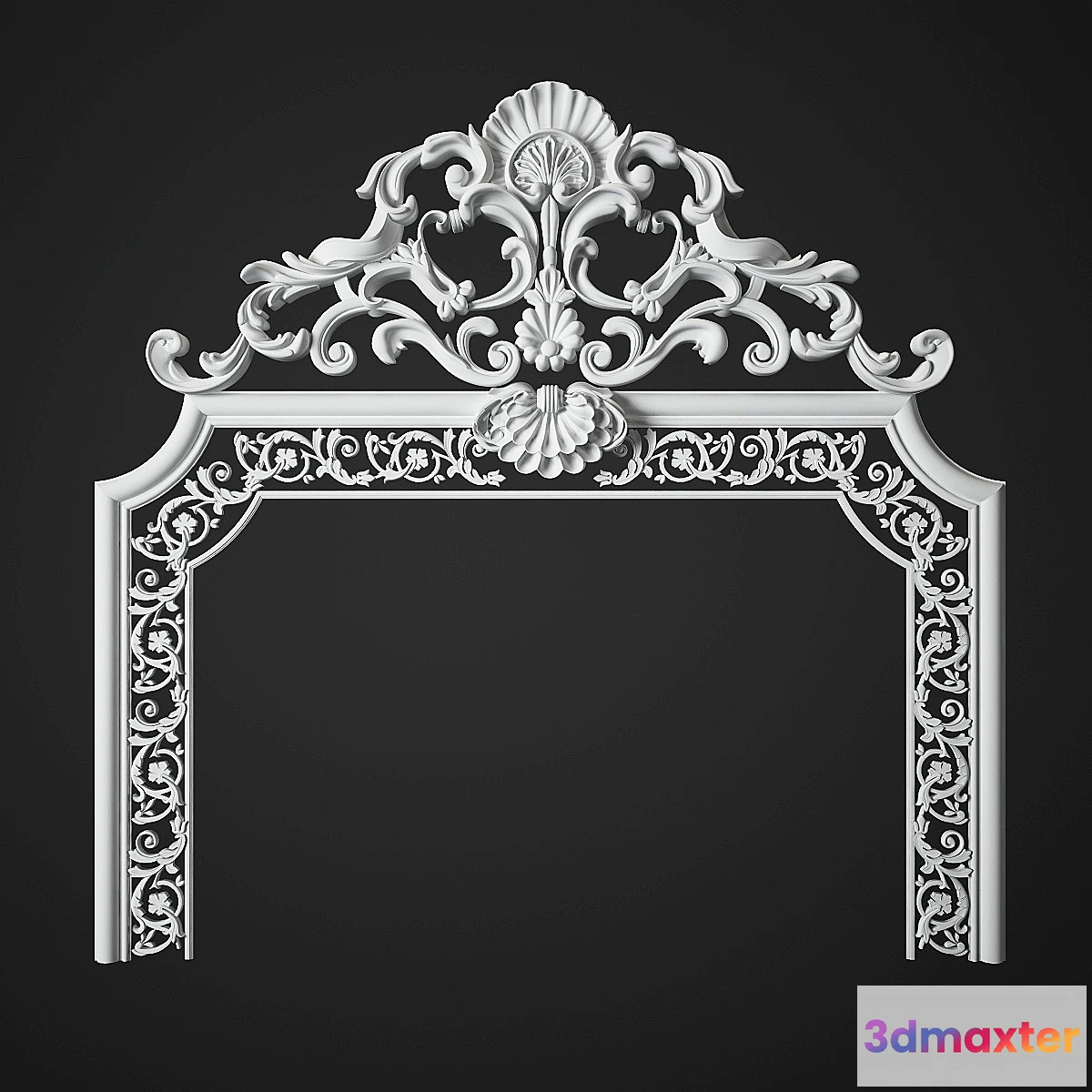 1292605 - Molding with stucco decoration 2 3D Max