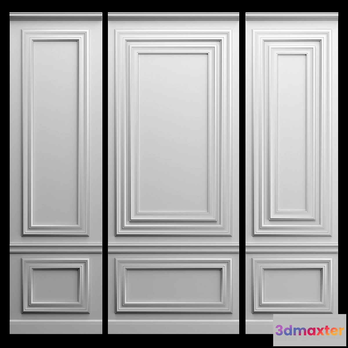 1301289 - Wall panel - gypsum stucco - No.2 3D Max