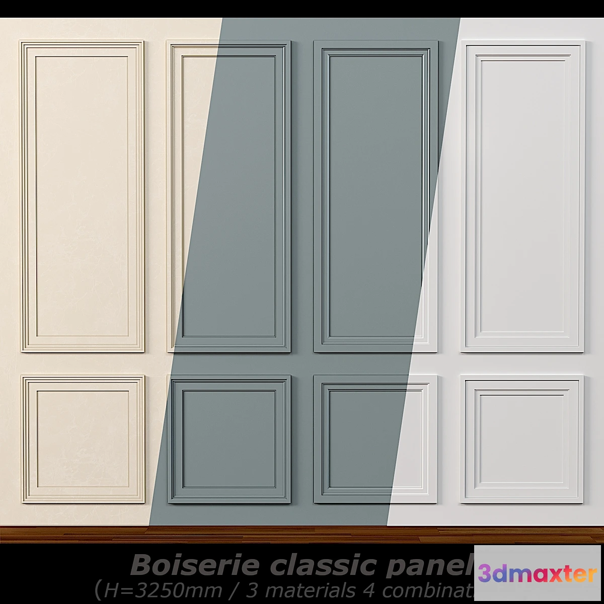 1311060 - Wall molding 14. Boiserie classic panels 3D Max