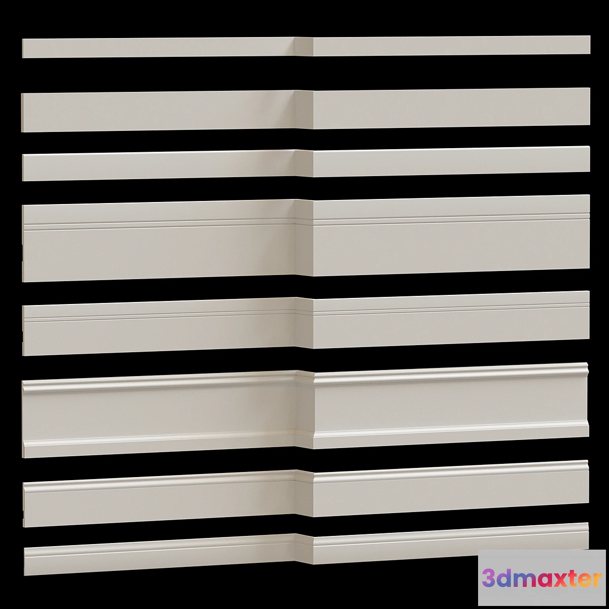 1315907 - Ultrawood - skirting boards collection 5 3D Max