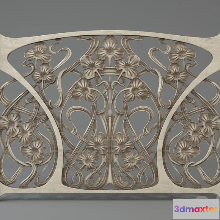 1329797 - Art Nouveau Radiator Screen 3D Max