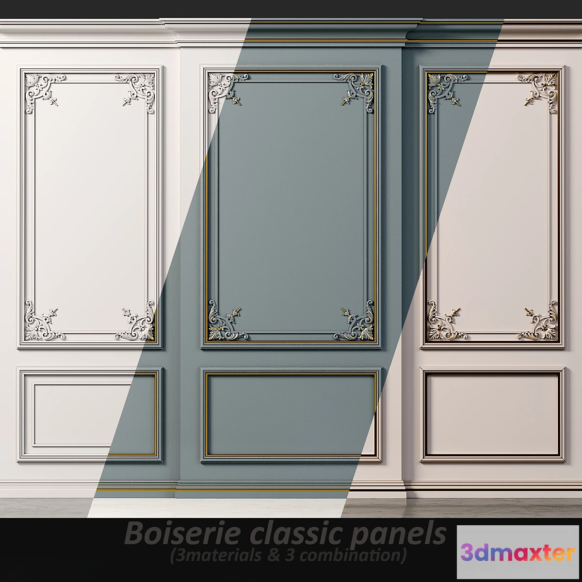 1332464 - Wall molding 20. Boiserie classic panels 3D Max