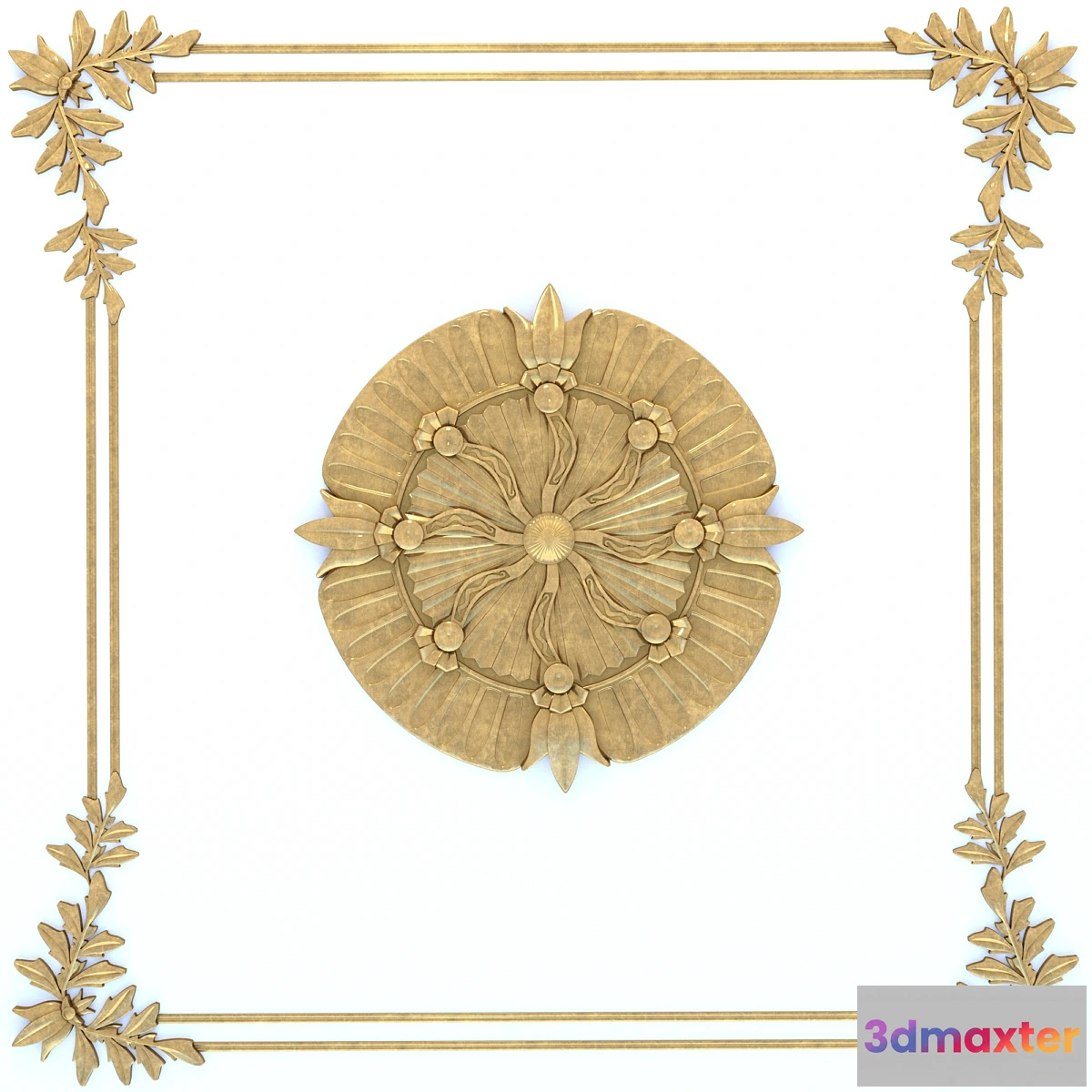 1338805 - Decor. Power socket. Stucco molding. - No.2 3D Max