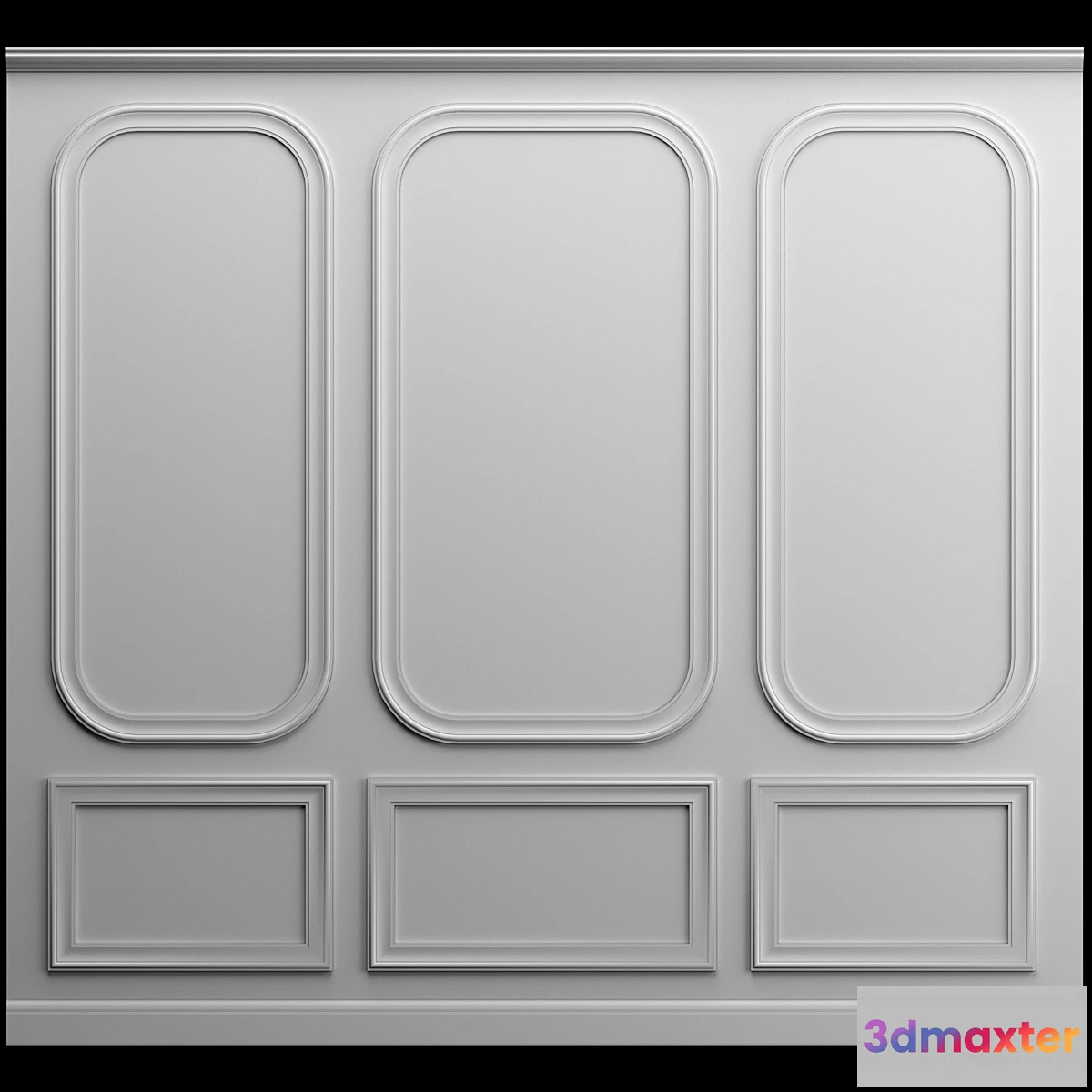 1341074 - Wall panel - gypsum stucco - No.4 3D Max