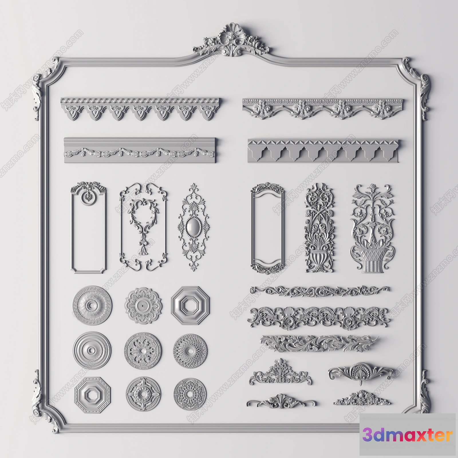 1376813 - Classic Detail 3D Models - Plaster 3D - 003 3D Max