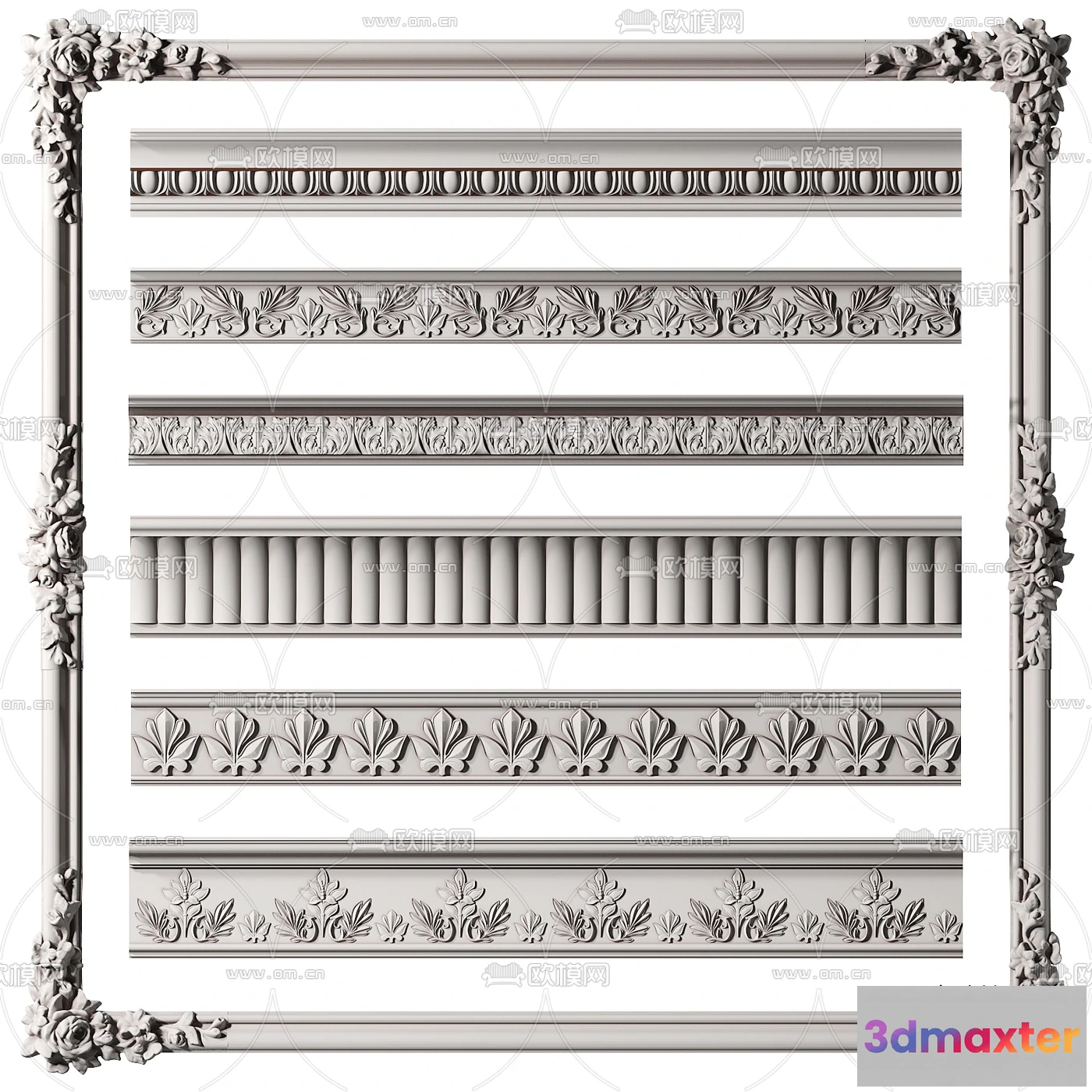 1376879 - Classic Detail 3D Models - Plaster 3D - 004 3D Max