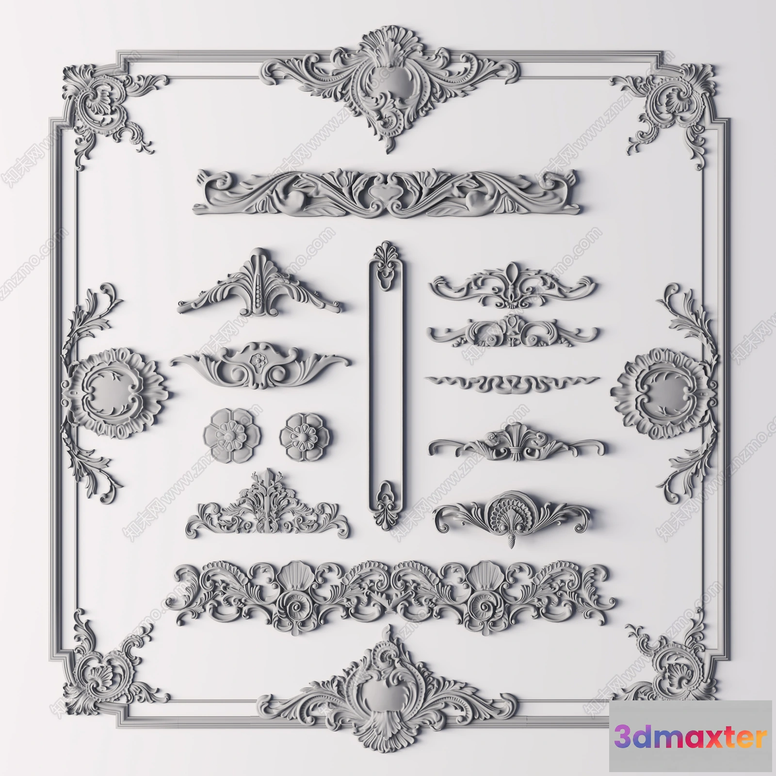 1377532 - Classic Detail 3D Models - Plaster 3D - 014 3D Max