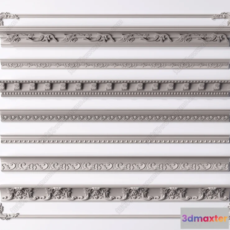 1377846 - Classic Detail 3D Models - Plaster 3D - 019 3D Max