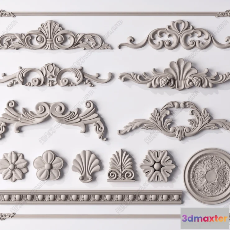 1378763 - Classic Detail 3D Models - Plaster 3D - 033 3D Max