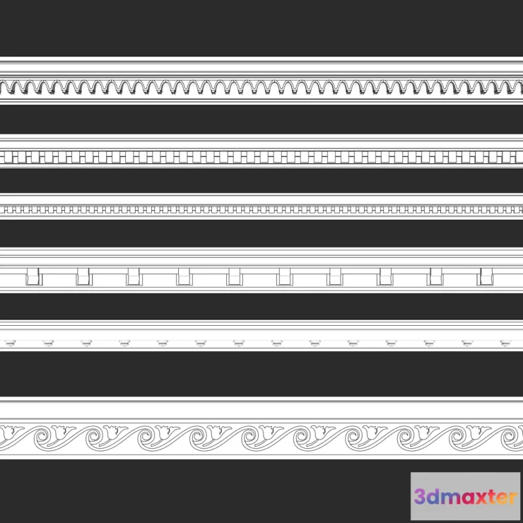 1379345 - Classic Detail 3D Models - Plaster 3D - 042 3D Max