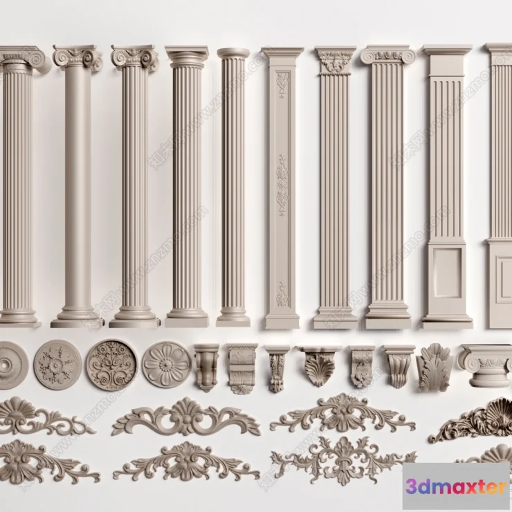 1379883 - Classic Detail 3D Models - Plaster 3D - 050 3D Max