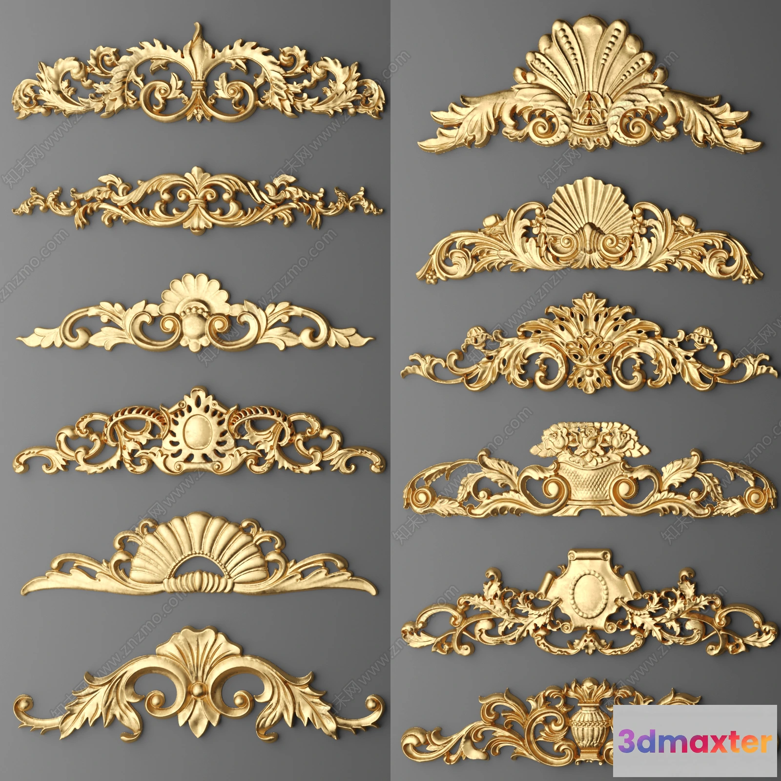 1380735 - Classic Detail 3D Models - Plaster 3D - 063 3D Max