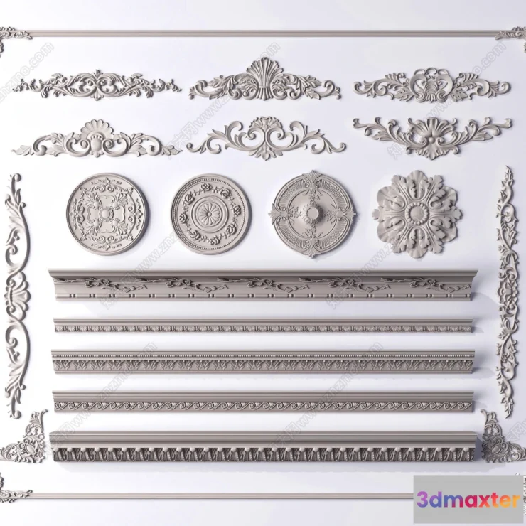 1381015 - Classic Detail 3D Models - Plaster 3D - 067 3D Max