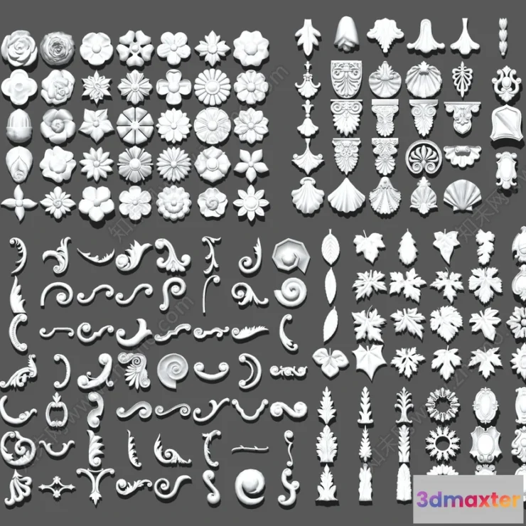 1381081 - Classic Detail 3D Models - Plaster 3D - 068 3D Max