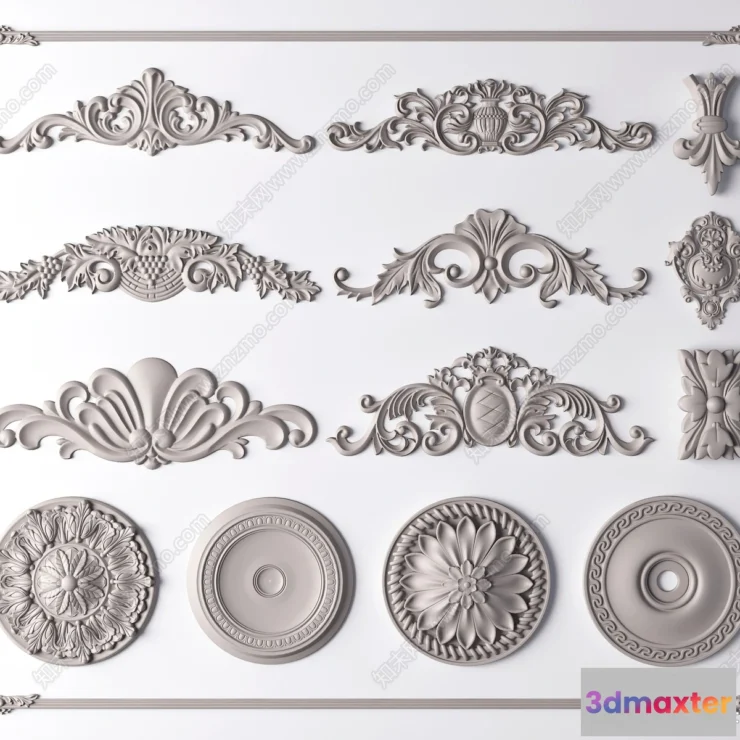 1381337 - Classic Detail 3D Models - Plaster 3D - 072 3D Max